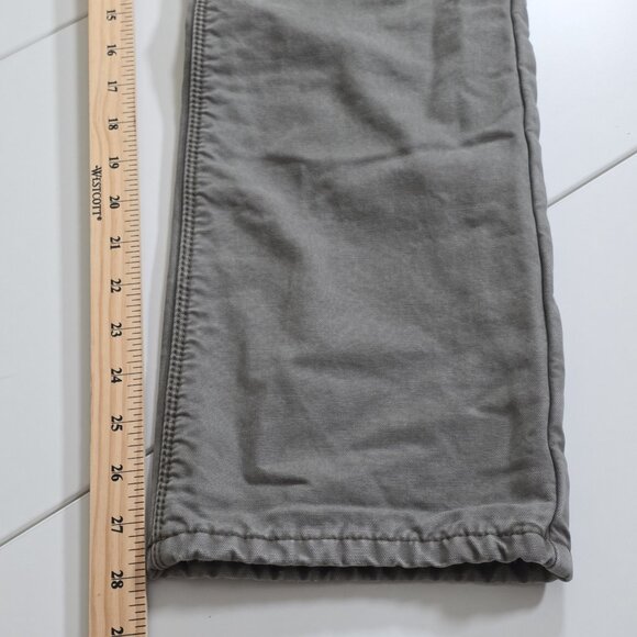 Eddie Bauer Fleece Lined Pants Mens 30x30 (28) Gray Twill Cotton Straight Tech - Picture 8 of 16